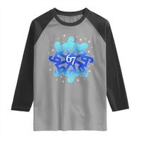 Funny 67 Christmas Snowflake Raglan Shirt Six Seven Meme Xmas - Wonder Print Shop