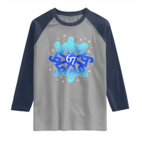 Funny 67 Christmas Snowflake Raglan Shirt Six Seven Meme Xmas - Wonder Print Shop