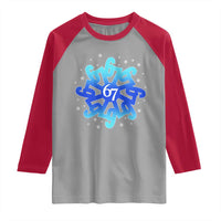 Funny 67 Christmas Snowflake Raglan Shirt Six Seven Meme Xmas - Wonder Print Shop