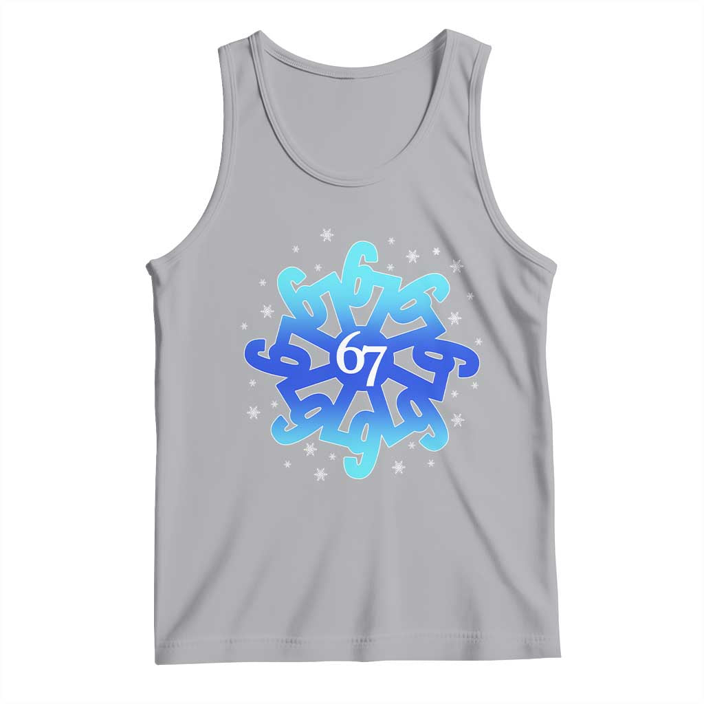 Funny 67 Christmas Snowflake Tank Top Six Seven Meme Xmas - Wonder Print Shop