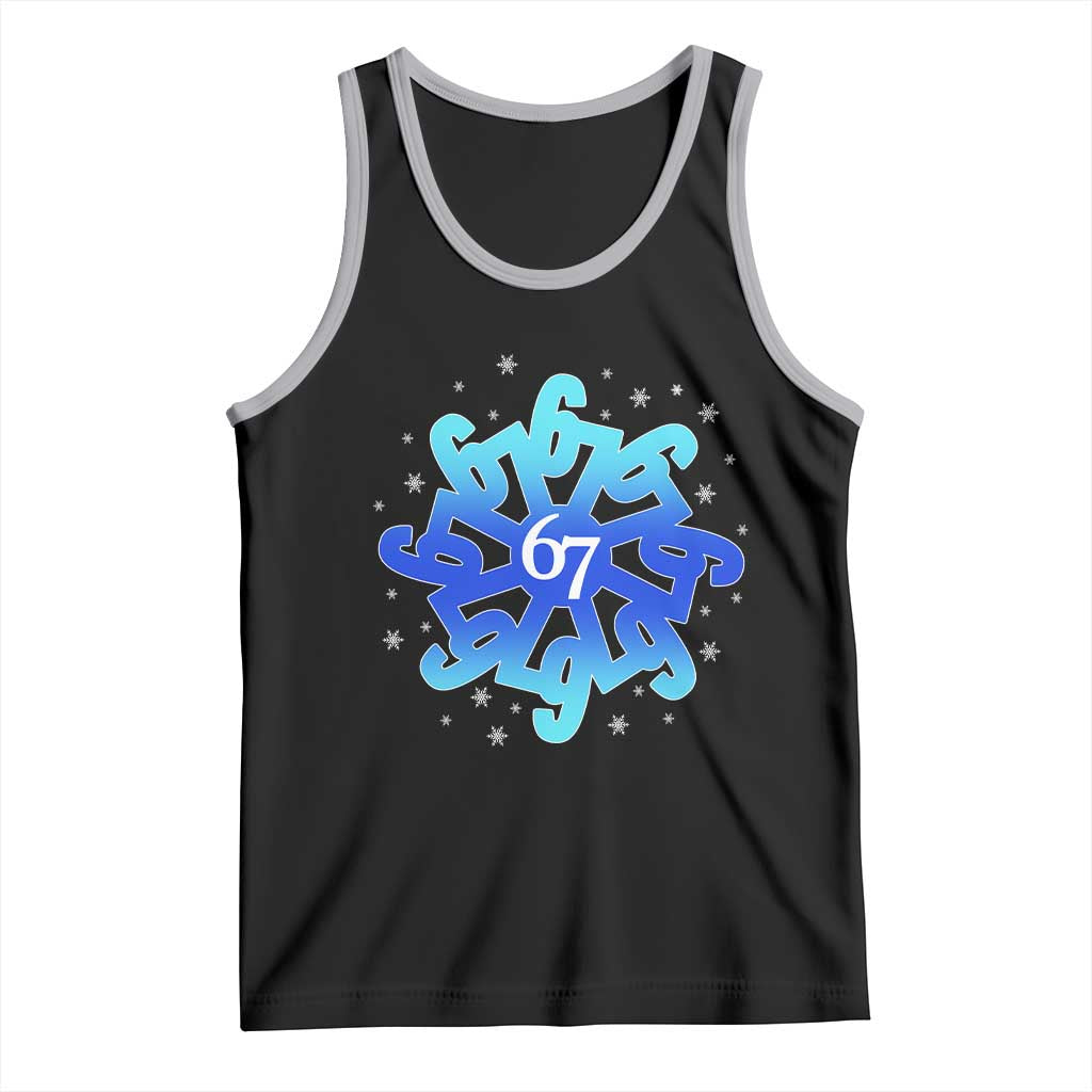 Funny 67 Christmas Snowflake Tank Top Six Seven Meme Xmas - Wonder Print Shop