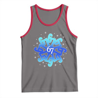 Funny 67 Christmas Snowflake Tank Top Six Seven Meme Xmas - Wonder Print Shop