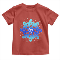 Funny 67 Christmas Snowflake Toddler T Shirt Six Seven Meme Xmas - Wonder Print Shop