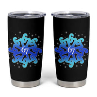 Funny 67 Christmas Snowflake Tumbler Cup Six Seven Meme Xmas - Wonder Print Shop