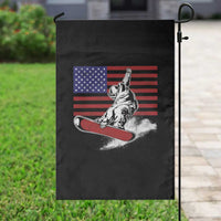 Funny Snowboarding Lover American Flag Winter Sport Garden Flag - Wonder Print Shop
