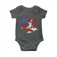 Funny Snowboarding Lover American Flag Winter Sport Baby Onesie - Wonder Print Shop