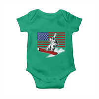 Funny Snowboarding Lover American Flag Winter Sport Baby Onesie - Wonder Print Shop