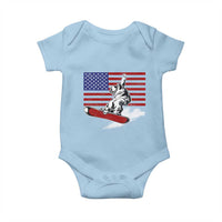 Funny Snowboarding Lover American Flag Winter Sport Baby Onesie - Wonder Print Shop