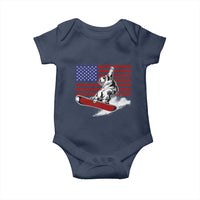 Funny Snowboarding Lover American Flag Winter Sport Baby Onesie - Wonder Print Shop