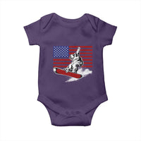 Funny Snowboarding Lover American Flag Winter Sport Baby Onesie - Wonder Print Shop