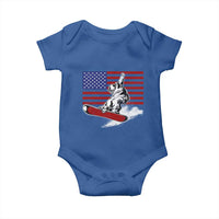 Funny Snowboarding Lover American Flag Winter Sport Baby Onesie - Wonder Print Shop