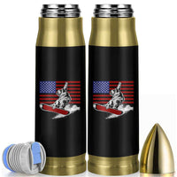 Funny Snowboarding Lover American Flag Winter Sport Bullet Tumbler - Wonder Print Shop