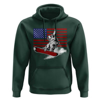 Funny Snowboarding Lover American Flag Winter Sport Hoodie - Wonder Print Shop