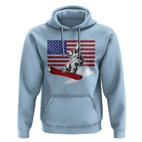 Funny Snowboarding Lover American Flag Winter Sport Hoodie - Wonder Print Shop