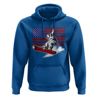 Funny Snowboarding Lover American Flag Winter Sport Hoodie - Wonder Print Shop