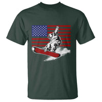 Funny Snowboarding Lover American Flag Winter Sport T Shirt - Wonder Print Shop