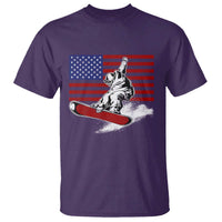 Funny Snowboarding Lover American Flag Winter Sport T Shirt - Wonder Print Shop