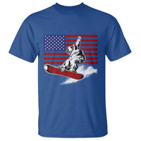 Funny Snowboarding Lover American Flag Winter Sport T Shirt - Wonder Print Shop