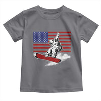 Funny Snowboarding Lover American Flag Winter Sport Toddler T Shirt - Wonder Print Shop