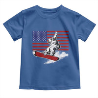 Funny Snowboarding Lover American Flag Winter Sport Toddler T Shirt - Wonder Print Shop
