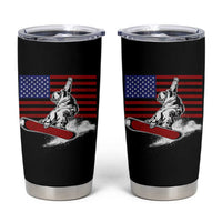 Funny Snowboarding Lover American Flag Winter Sport Tumbler Cup - Wonder Print Shop