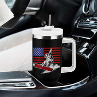 Funny Snowboarding Lover American Flag Winter Sport Tumbler With Handle - Wonder Print Shop