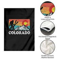Funny Colorado Skiing Bigfoot Snow Mountain Winter Sport Garden Flag - Wonder Print Shop