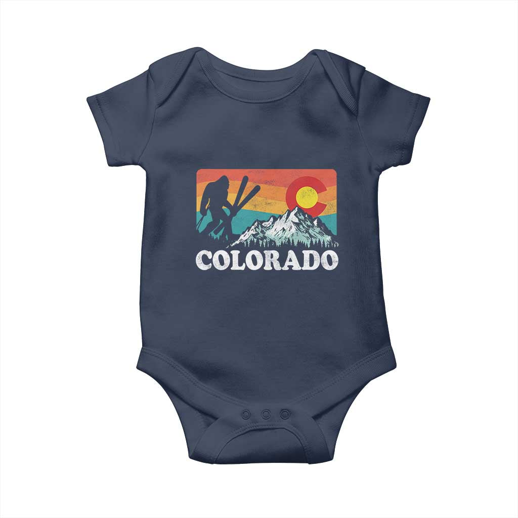 Funny Colorado Skiing Bigfoot Snow Mountain Winter Sport Baby Onesie - Wonder Print Shop