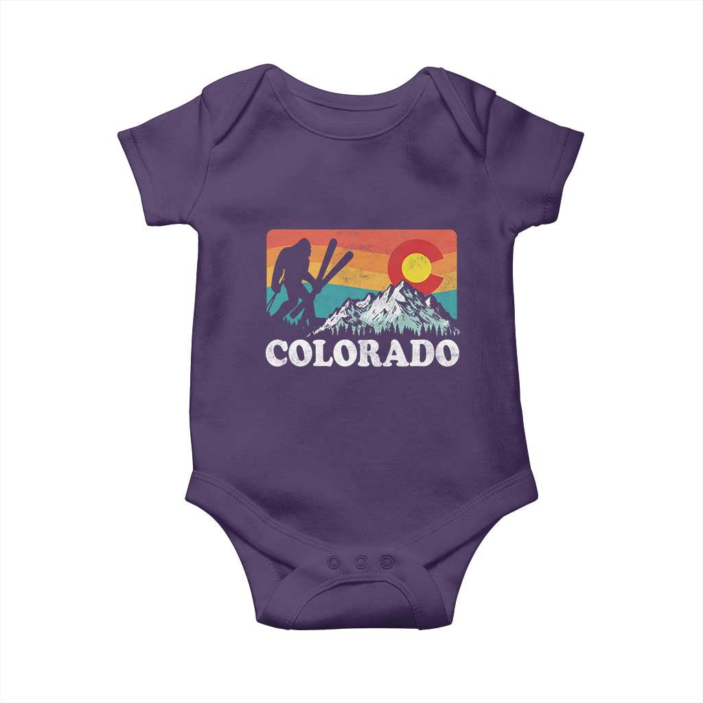 Funny Colorado Skiing Bigfoot Snow Mountain Winter Sport Baby Onesie - Wonder Print Shop