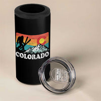 Funny Colorado Skiing Bigfoot Snow Mountain Winter Sport 4 in 1 Can Cooler Tumbler - Wonder Print Shop