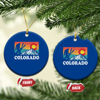 Funny Colorado Skiing Bigfoot Snow Mountain Winter Sport Ceramic Ornament - Wonder Print Shop