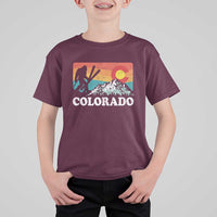 Funny Colorado Skiing Bigfoot Snow Mountain Winter Sport T Shirt For Kid - Wonder Print Shop