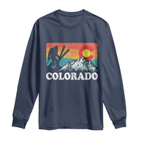 Funny Colorado Skiing Bigfoot Snow Mountain Winter Sport Long Sleeve Shirt - Wonder Print Shop