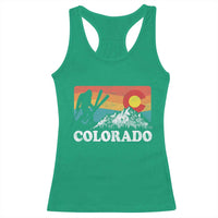 Funny Colorado Skiing Bigfoot Snow Mountain Winter Sport Racerback Tank Top - Wonder Print Shop
