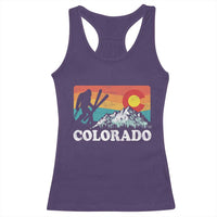 Funny Colorado Skiing Bigfoot Snow Mountain Winter Sport Racerback Tank Top - Wonder Print Shop