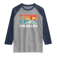 Funny Colorado Skiing Bigfoot Snow Mountain Winter Sport Raglan Shirt - Wonder Print Shop