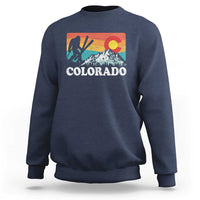 Funny Colorado Skiing Bigfoot Snow Mountain Winter Sport Sweatshirt - Wonder Print Shop