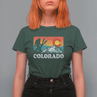 Funny Colorado Skiing Bigfoot Snow Mountain Winter Sport T Shirt For Women - Wonder Print Shop