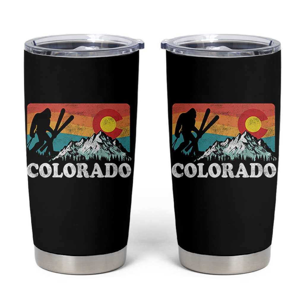 Funny Colorado Skiing Bigfoot Snow Mountain Winter Sport Tumbler Cup - Wonder Print Shop