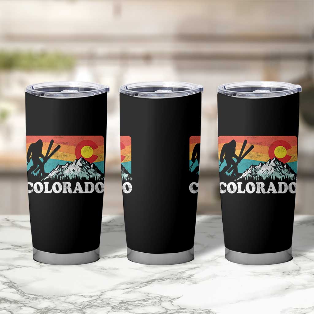 Funny Colorado Skiing Bigfoot Snow Mountain Winter Sport Tumbler Cup - Wonder Print Shop