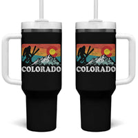 Funny Colorado Skiing Bigfoot Snow Mountain Winter Sport Tumbler With Handle - Wonder Print Shop