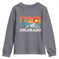 Funny Colorado Skiing Bigfoot Snow Mountain Winter Sport Youth Sweatshirt - Wonder Print Shop