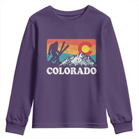 Funny Colorado Skiing Bigfoot Snow Mountain Winter Sport Youth Sweatshirt - Wonder Print Shop