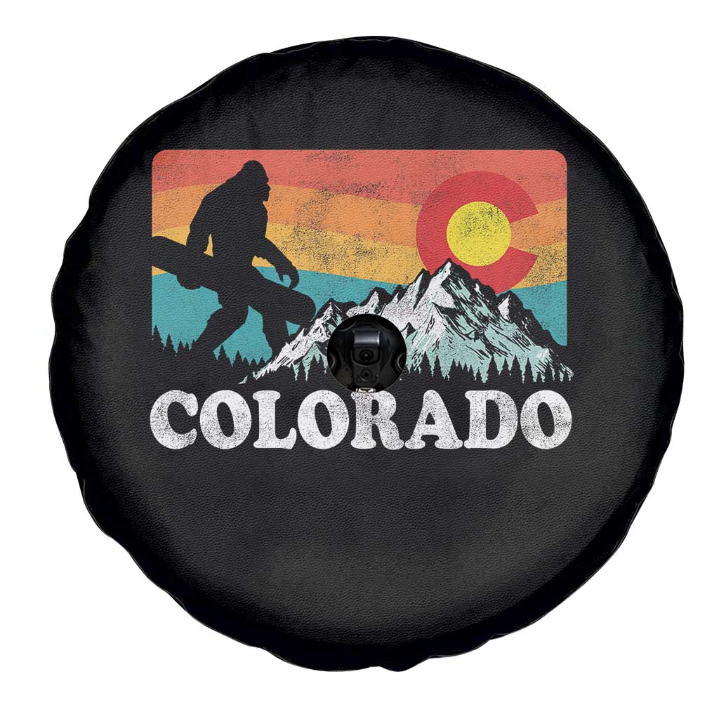 Funny Colorado Snowboarding Bigfoot Mountain Winter Sport Spare Tire Cover - Wonder Print Shop