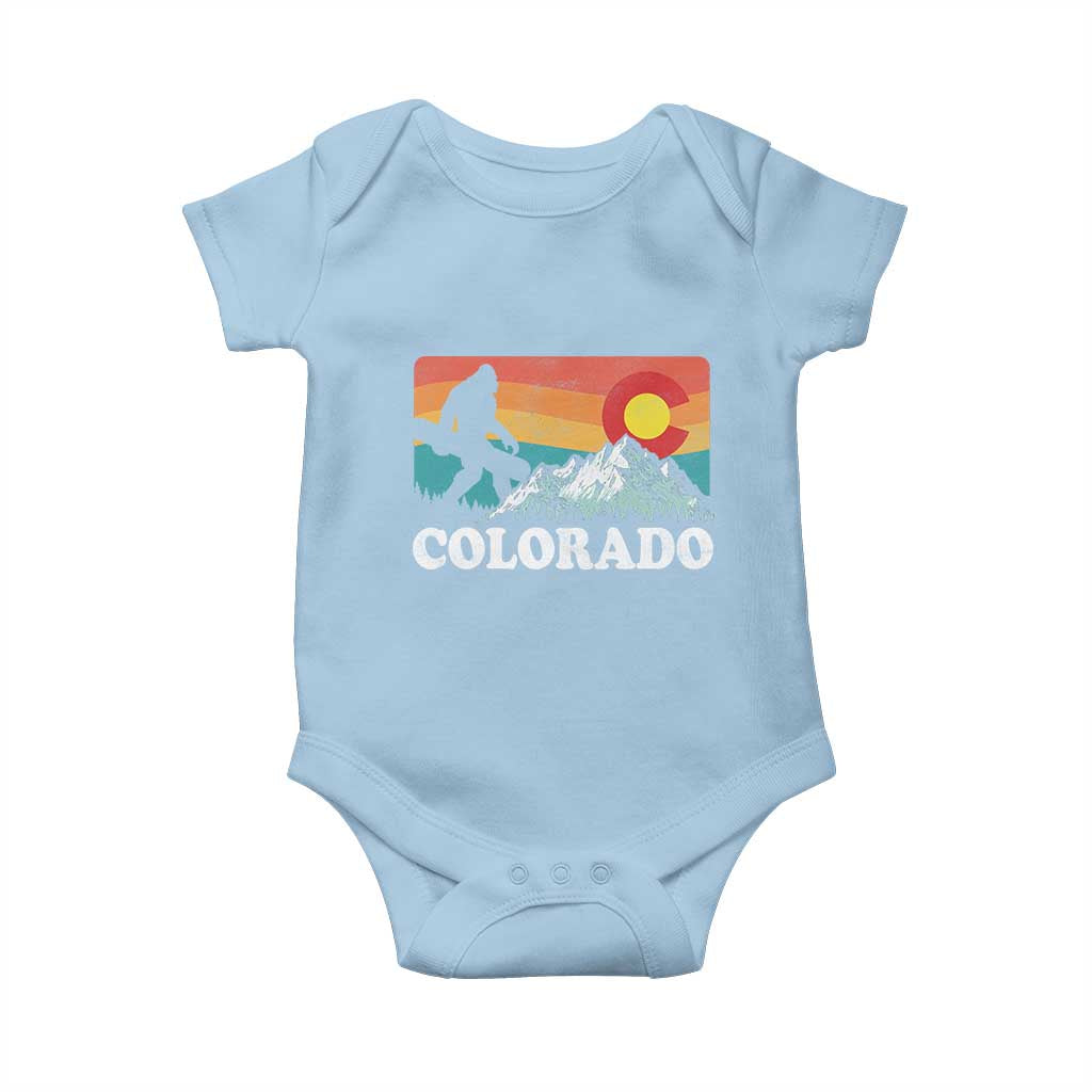 Funny Colorado Snowboarding Bigfoot Mountain Winter Sport Baby Onesie - Wonder Print Shop