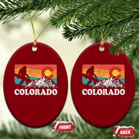 Funny Colorado Snowboarding Bigfoot Mountain Winter Sport Ceramic Ornament - Wonder Print Shop