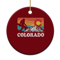 Funny Colorado Snowboarding Bigfoot Mountain Winter Sport Ceramic Ornament - Wonder Print Shop