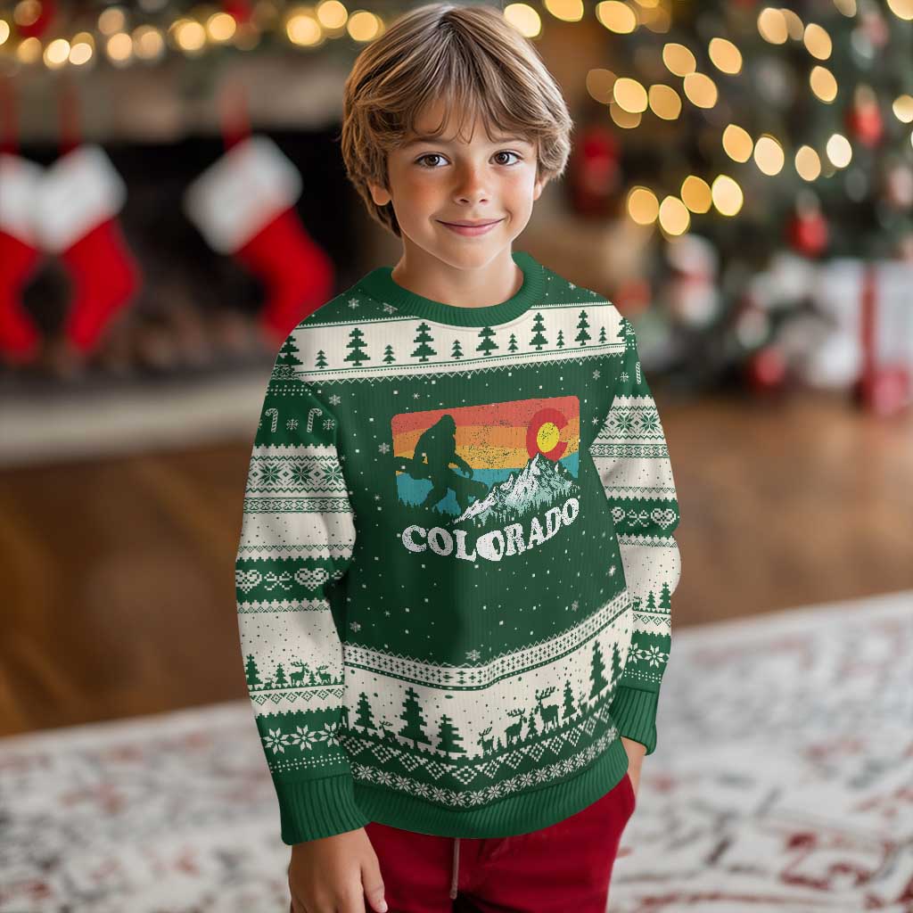 Funny Colorado Snowboarding Bigfoot Mountain Winter Sport Ugly Christmas Sweater - Wonder Print Shop