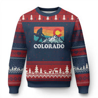 Funny Colorado Snowboarding Bigfoot Mountain Winter Sport Ugly Christmas Sweater - Wonder Print Shop