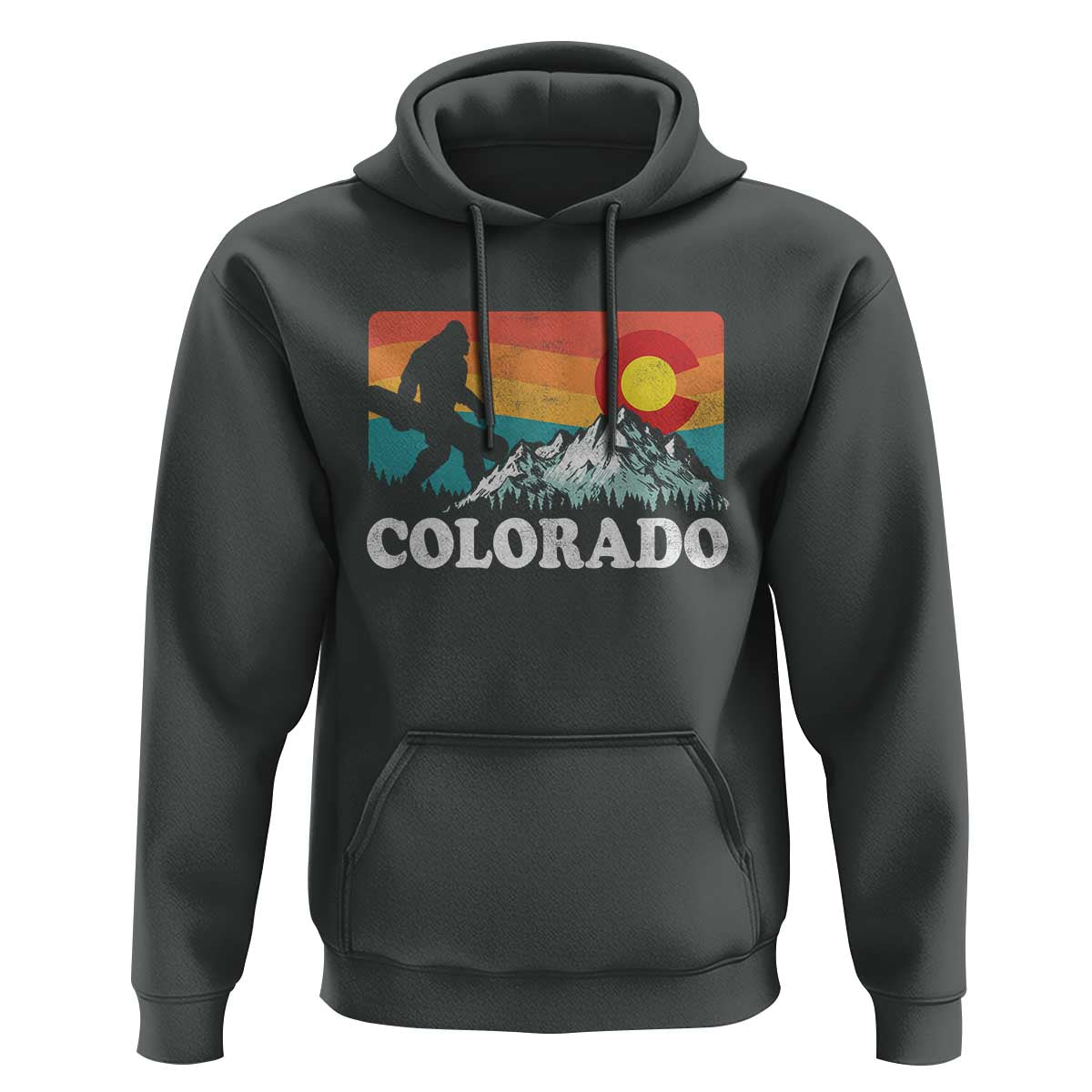 Funny Colorado Snowboarding Bigfoot Mountain Winter Sport Hoodie - Wonder Print Shop